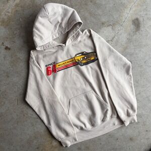 Ford Mustang Graphic Hoodie Off White Since 64 Pullover Sweatshirt Mens Medium